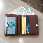 Mini Wallet Plus Card Holder With Magnetic Button - Businessman Collection