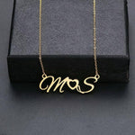 Customize Initial Heart Necklace
