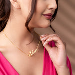 Crown And Heart Style Name Necklace