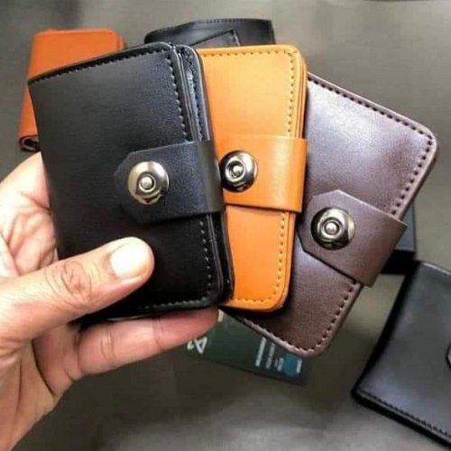 Smart Mini Wallet with Secure Button Closure