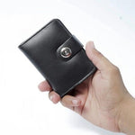 Smart Mini Wallet with Secure Button Closure