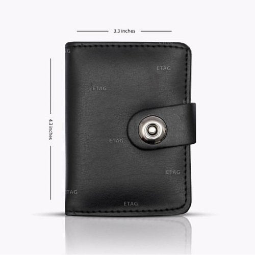 Smart Mini Wallet with Secure Button Closure