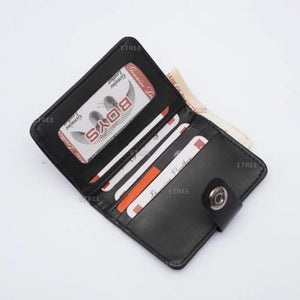 Smart Mini Wallet with Secure Button Closure