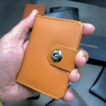 Smart Mini Wallet with Secure Button Closure