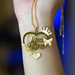 Customise Name Necklace Heart Shape