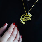 Customise Name Necklace Heart Shape