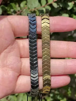 Stylish Hematite Arrows Bracelet Unisex