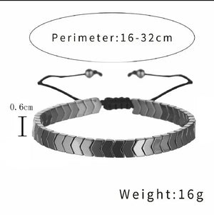 Stylish Hematite Arrows Bracelet Unisex