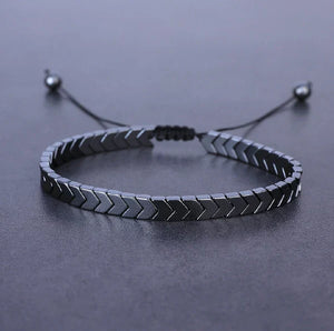 Stylish Hematite Arrows Bracelet Unisex
